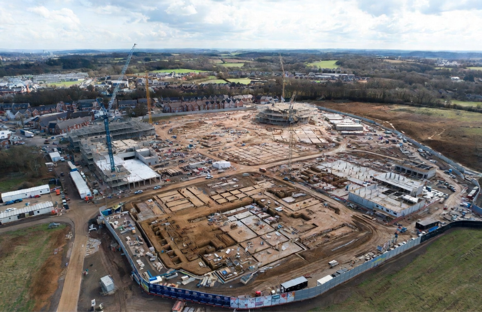 A development site located in a rural part of England